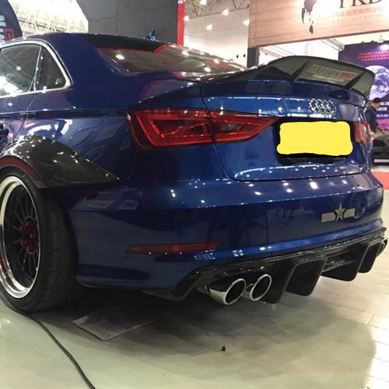 Audi A3 / S3 / RS3 Saloon Carbon Fibre Raised Boot Lip Spoiler - (2014 - 2018) - Image 5