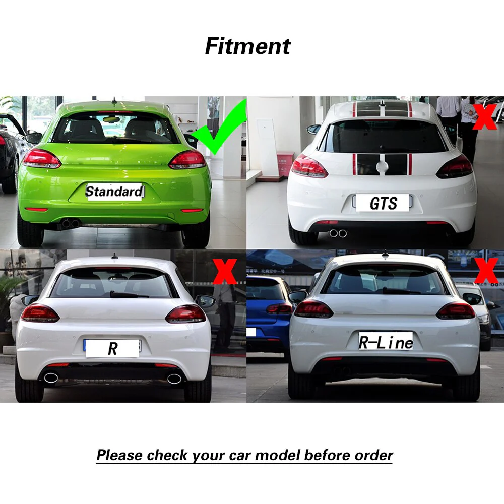 Volkswagen Scirocco Roof Spoiler (2009-2013) Standard Model - Image 5