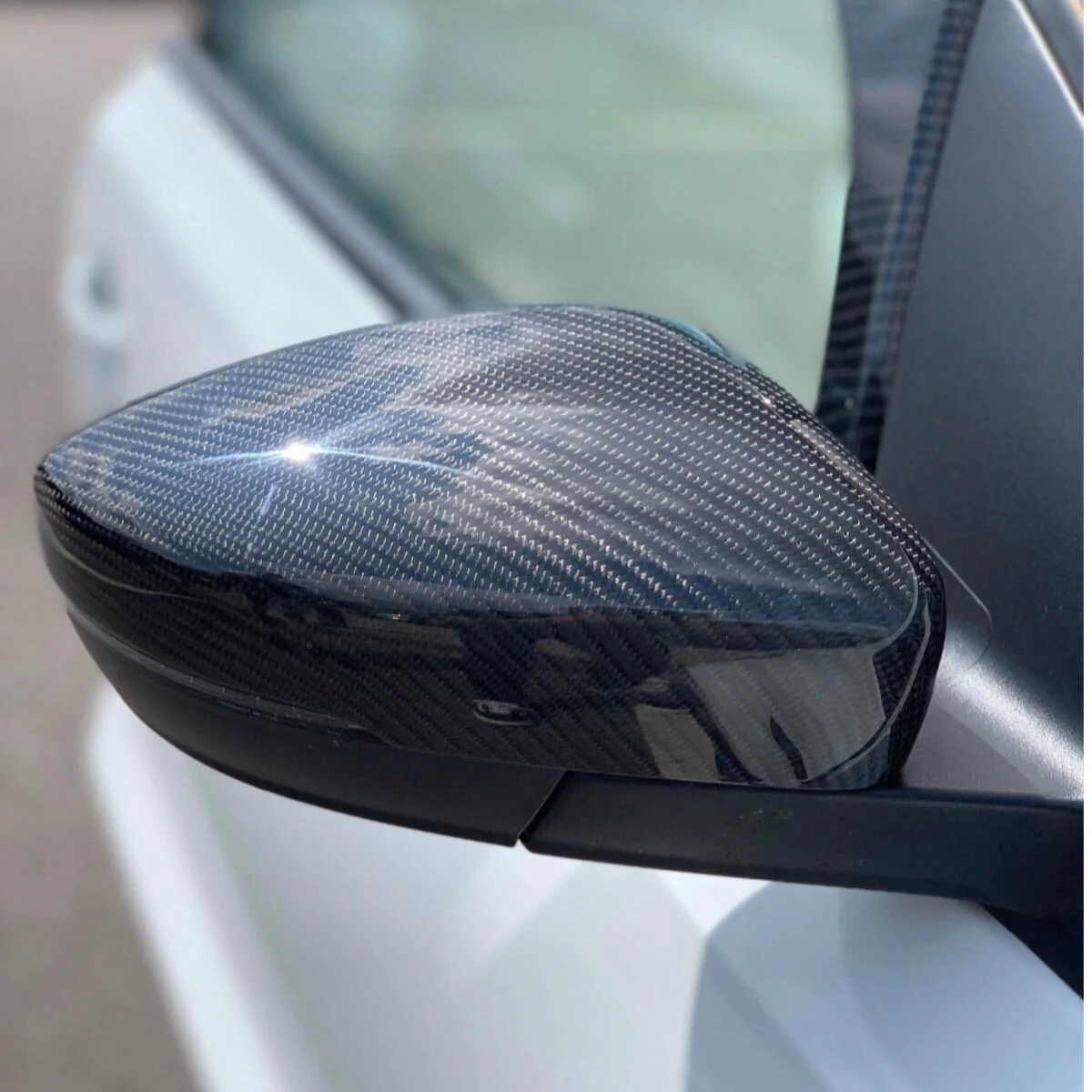 Volkswagen VW Polo Genuine Carbon Fibre Replacement Wing Mirror Covers MK5 6C / 6R (2009-2017 Models) - Image 4