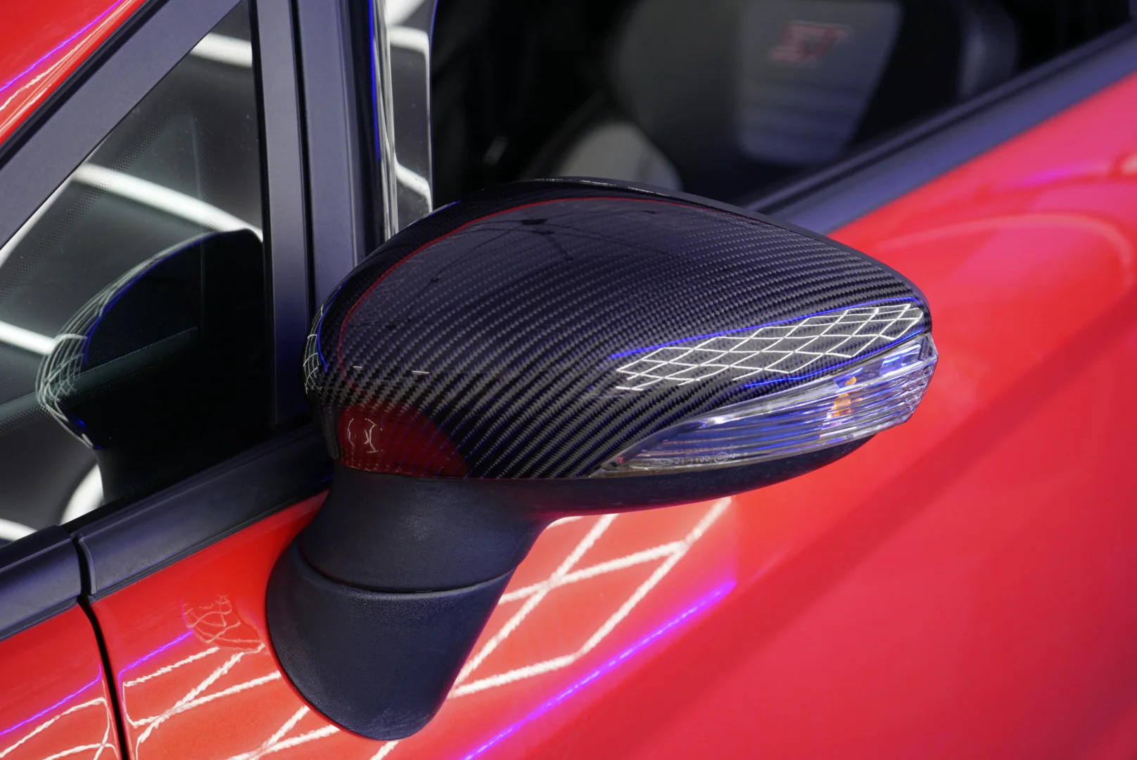 Ford Fiesta MK7/7.5 Genuine Carbon Fibre Wing Mirror Replacement Covers (Carbon Replacement) - Image 2