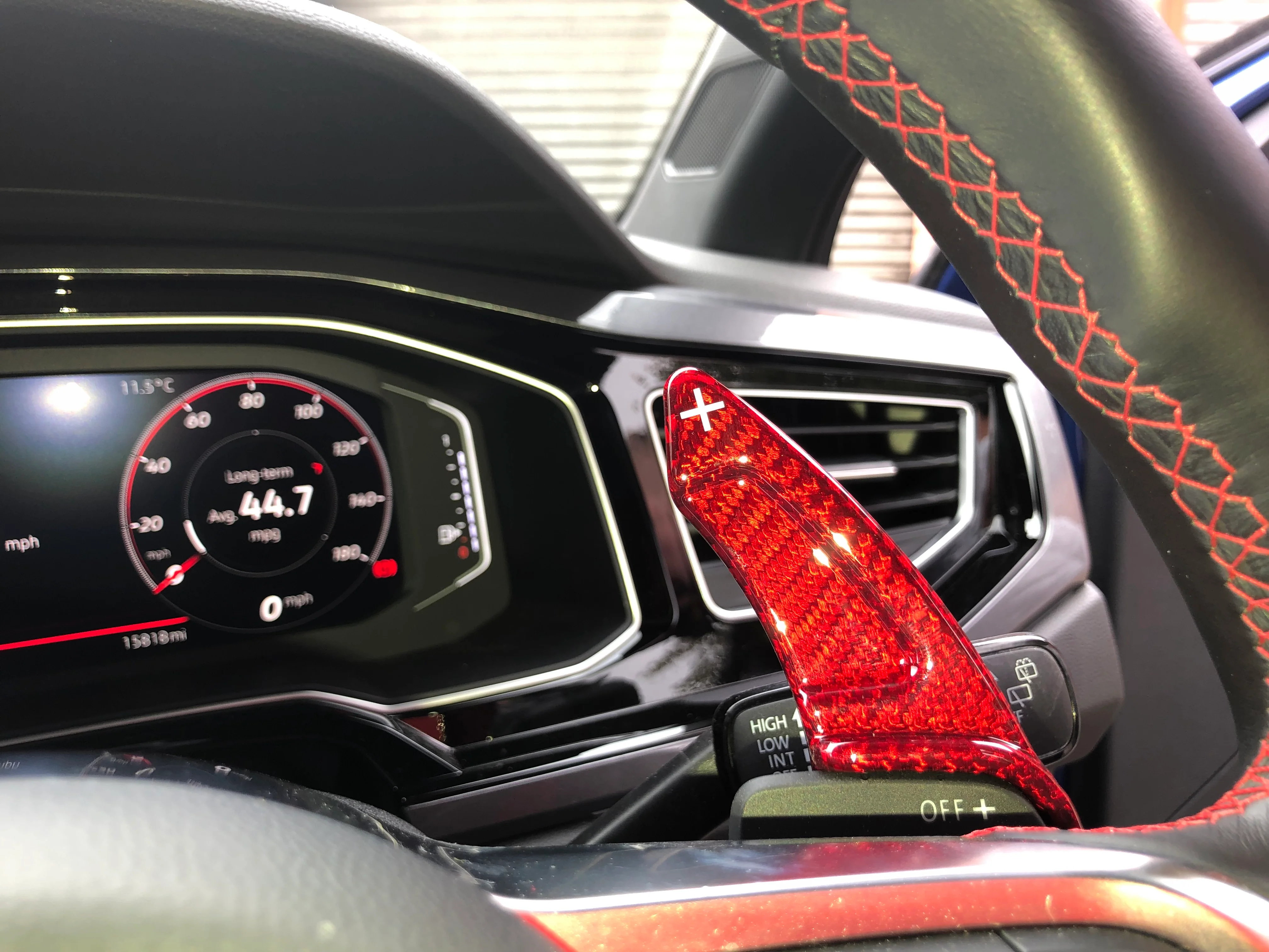 Volkswagen Carbon Fibre Red Paddle Extensions For Golf 7/7.5 / Scirocco / Polo MK6 - Image 3