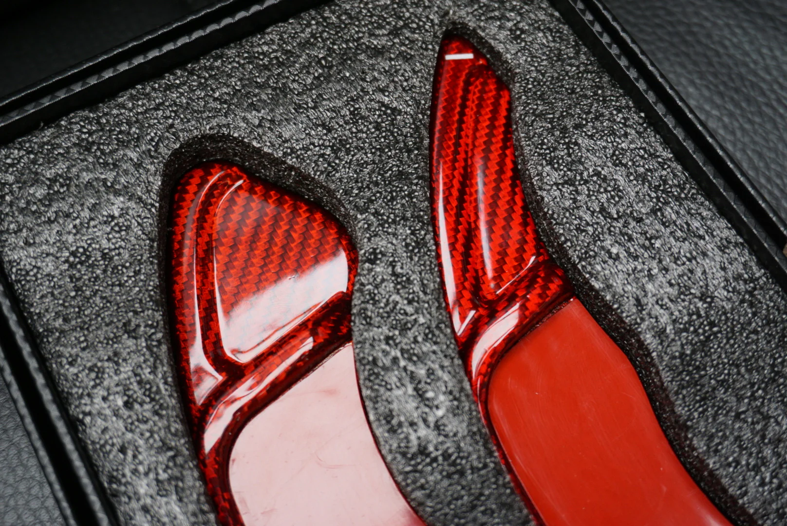 Volkswagen Carbon Fibre Red Paddle Extensions For Golf 7/7.5 / Scirocco / Polo MK6 - Image 7