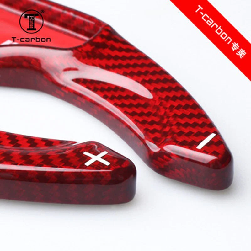 Range Rover Carbon Fibre Paddle Shifter Extensions For SPORT / EVOQUE (Red or Black) - Image 4