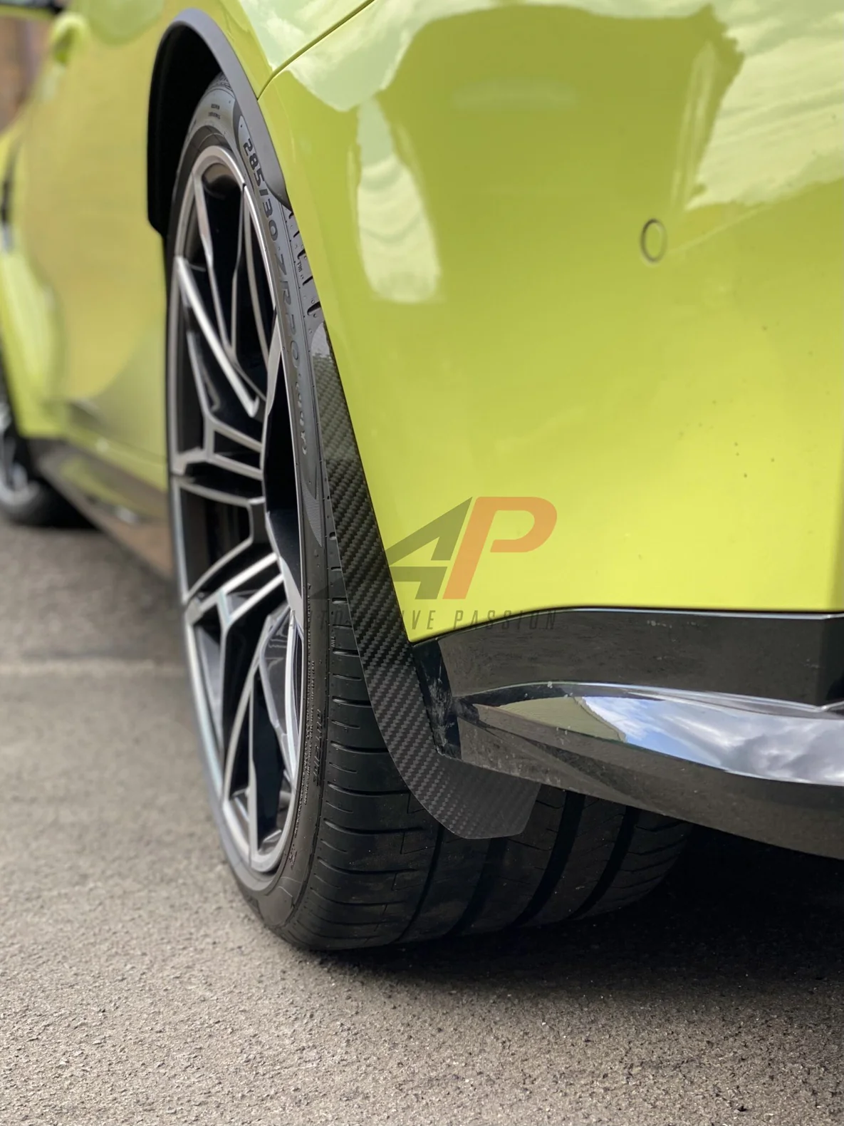 AP Design Carbon Fibre Arch Guards/Mud Flaps Front and Rear - G80 M4 - Image 3