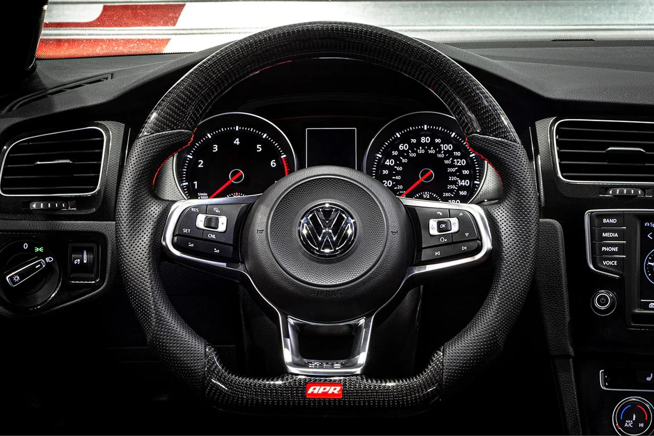 APR Carbon Fibre / Perforated Leather Steering Wheel Golf Mk7/Mk7.5 R / GTI / GTD - Image 6