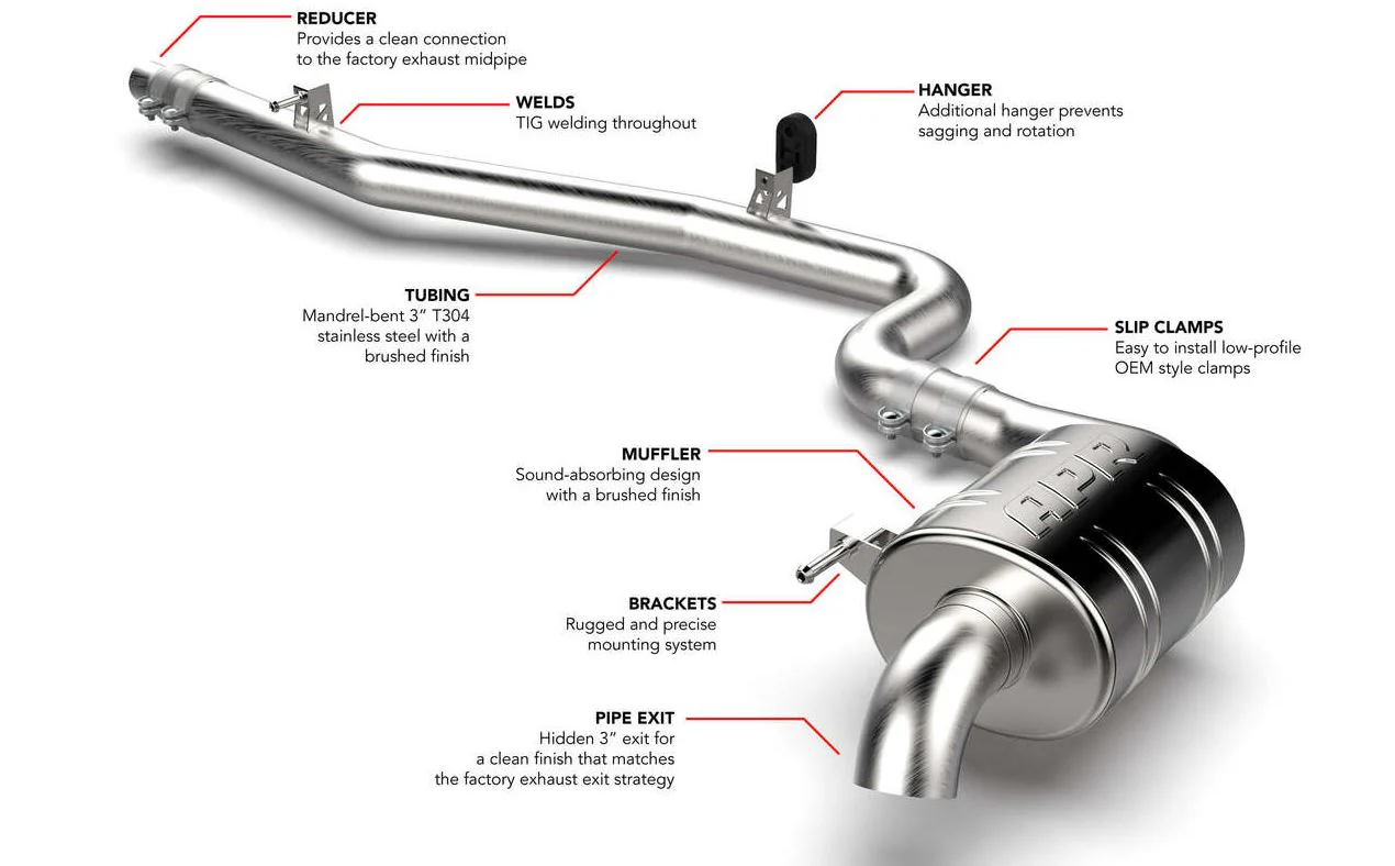 APR Cat Back Exhaust System - Tiguan Mk2 4motion 2.0TSI - Image 3