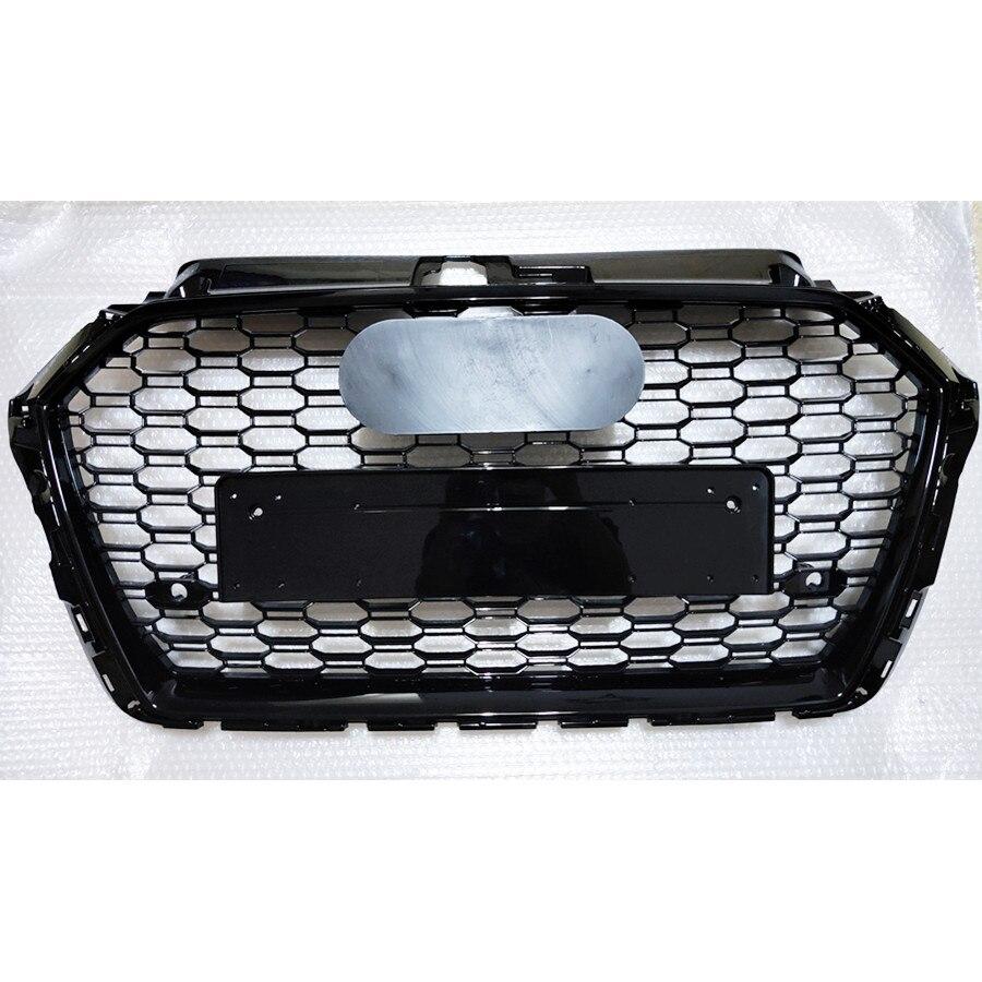 Audi A3 / S3 8V (Pre-Facelift) Replacement Honeycomb Front Grille in Gloss Black (2013-2016 Models) - Image 2