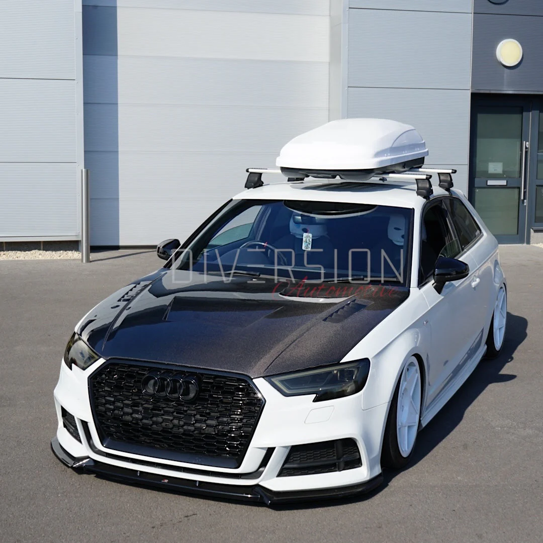 Audi A3/S3/RS3 8V Hatchback LY Style Genuine Carbon Fibre Bonnet (2012-2020) - DAS - Image 2
