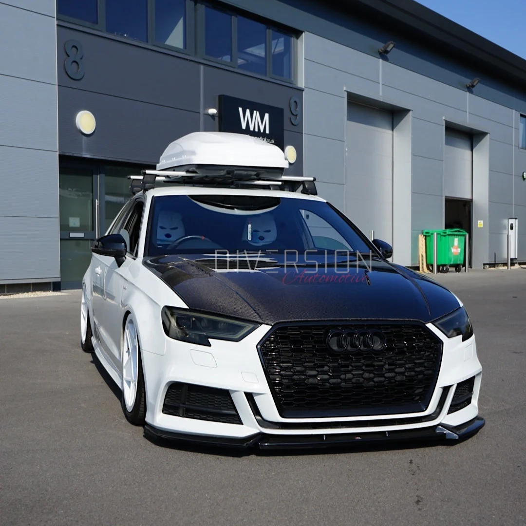 Audi A3/S3/RS3 8V Hatchback LY Style Genuine Carbon Fibre Bonnet (2012-2020) - DAS - Image 3