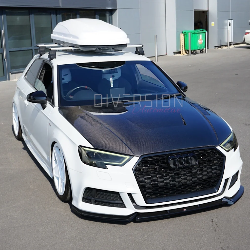 Audi A3/S3/RS3 8V Hatchback LY Style Genuine Carbon Fibre Bonnet (2012-2020) - DAS - Image 5