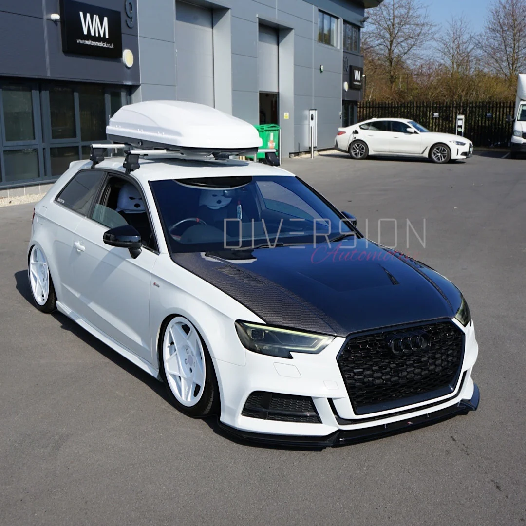 Audi A3/S3/RS3 8V Hatchback LY Style Genuine Carbon Fibre Bonnet (2012-2020) - DAS - Image 6