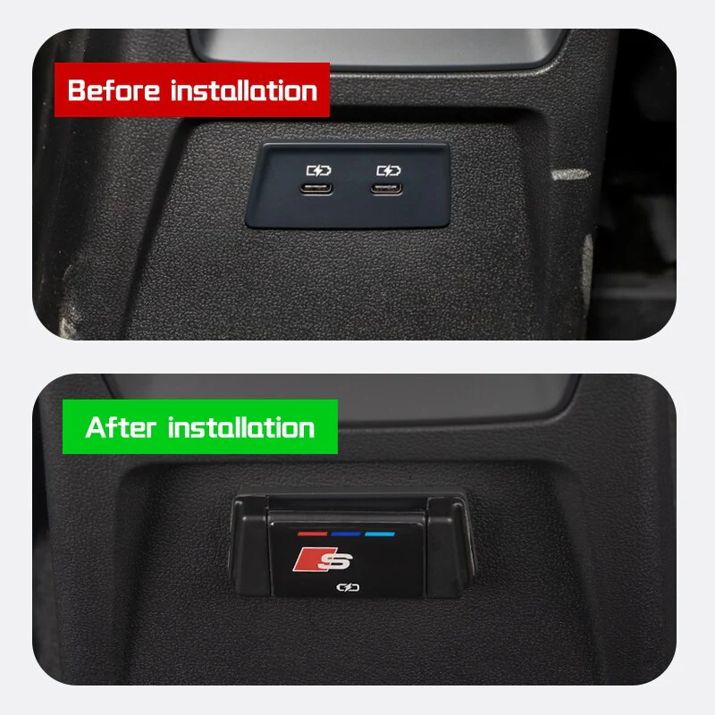 Audi A3 / S3 / RS3 8Y Rear Seat USB Protection Cover (2020+ Models) - DAS Automotive - Image 2