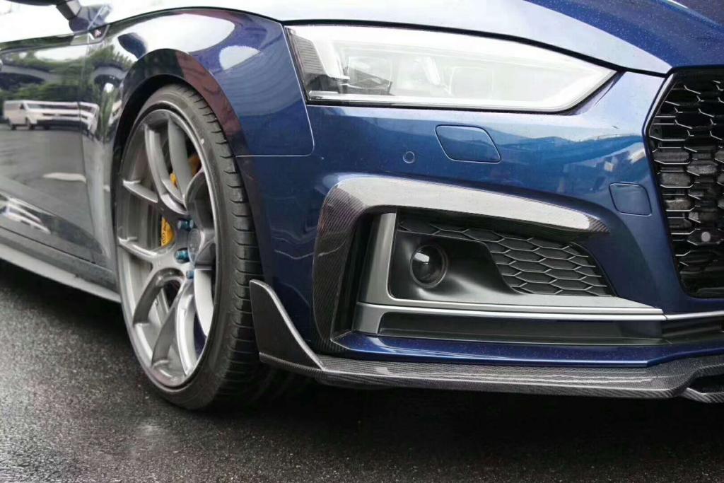 Audi A5 S-Line / S5 Carbon Fibre Bumper Canards (2017 - 2020+ Models) (Carbon Fibre)