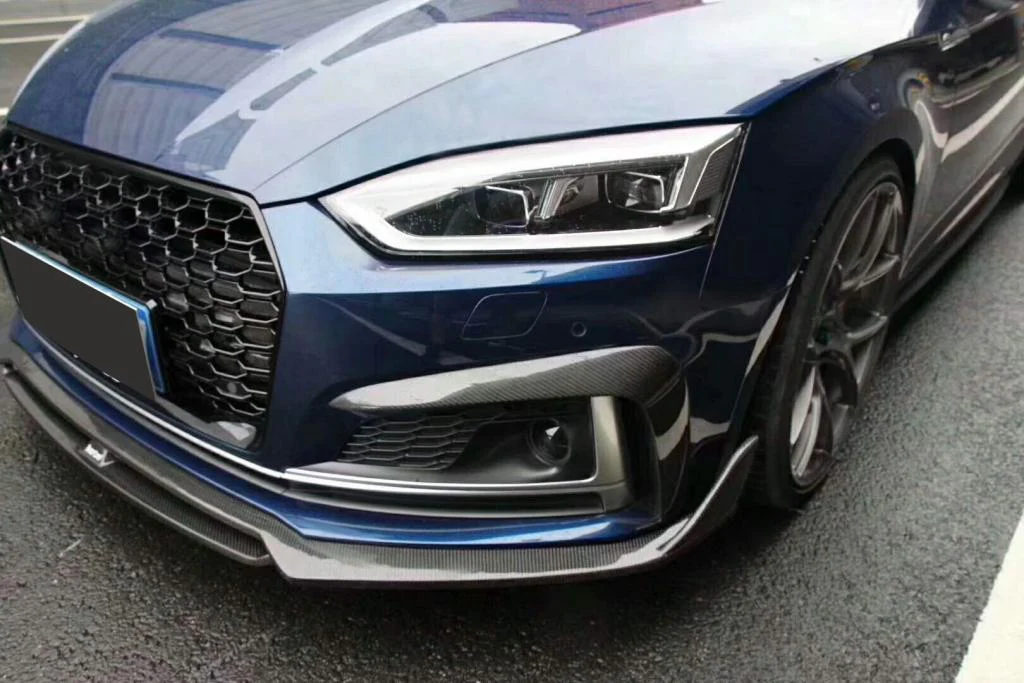 Audi A5 S-Line / S5 Carbon Fibre Bumper Canards (2017 - 2020+ Models) (Carbon Fibre) - Image 2