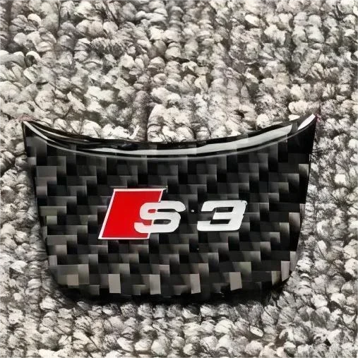 Audi Steering Wheel Trim Logo Genuine Carbon Fibre (Multiple Models) - Image 2