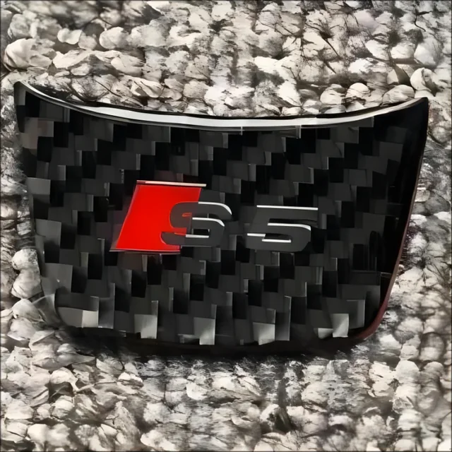 Audi Steering Wheel Trim Logo Genuine Carbon Fibre (Multiple Models) - Image 4