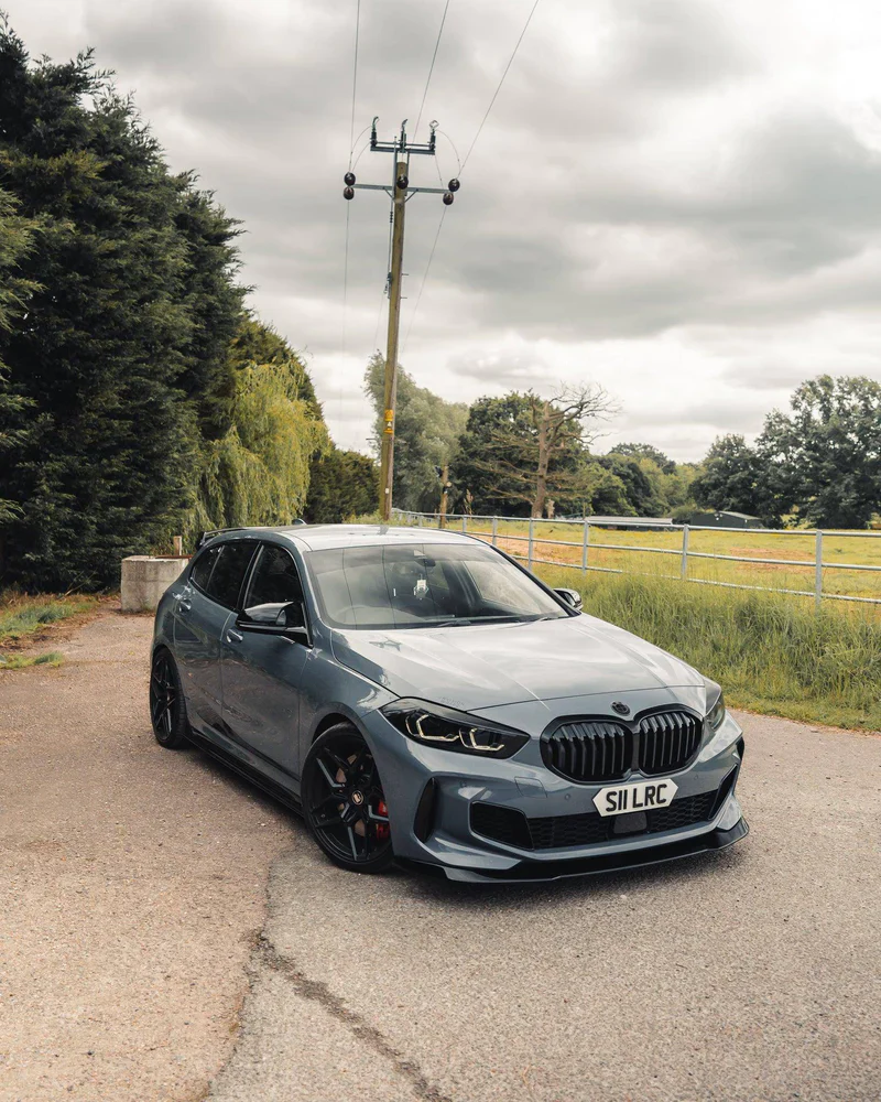 BMW 1 SERIES M SPORT & M135I F40 EVO-1 GLOSS BLACK FRONT SPLITTER BY ZAERO (2019+) - Image 2