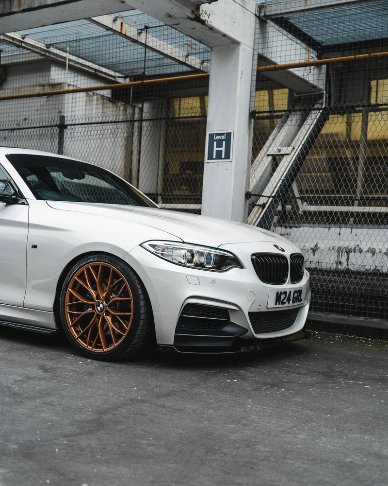 BMW 2 SERIES, M235I & M240I F22 F23 EVO-1 GLOSS BLACK FRONT SPLITTER BY ZAERO (2014-2019) - Image 2