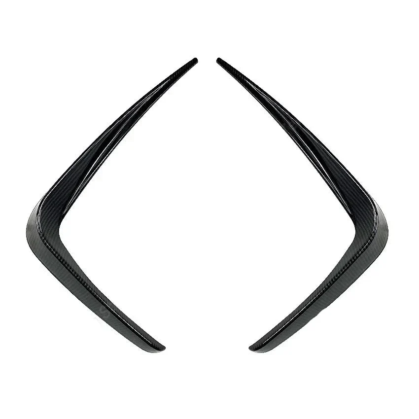 BMW 3 Series G20 G21 Front Bumper Canards Gloss Black / Carbon Look (2019+ Models) - Image 2