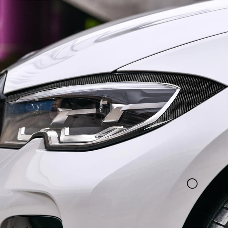 BMW 3 Series G20 G28 Carbon Fibre Headlight Eyebrow / Eyelids (2019+ Models) - Image 2