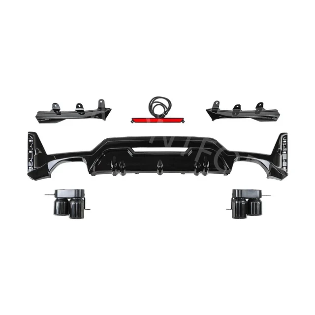 BMW 3 Series G20 LCI Gloss Black Rear Diffuser (2022+) - Image 7