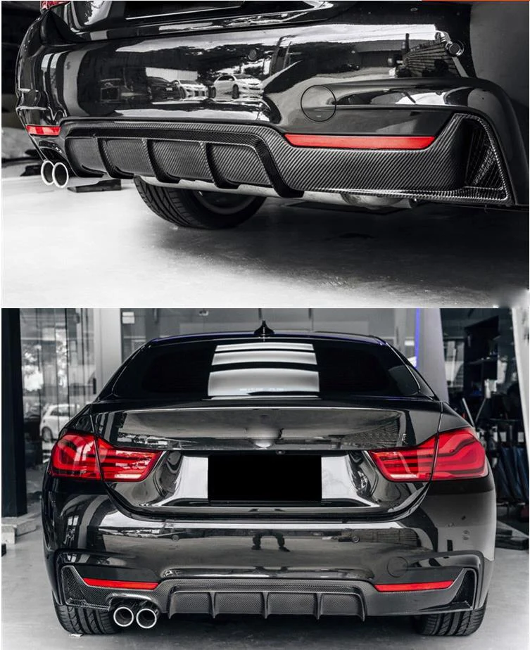 BMW 4 Series Carbon Fibre Diffuser F32 / F33 / F36  (2014-2019 - Left Tailpipes) - Image 3
