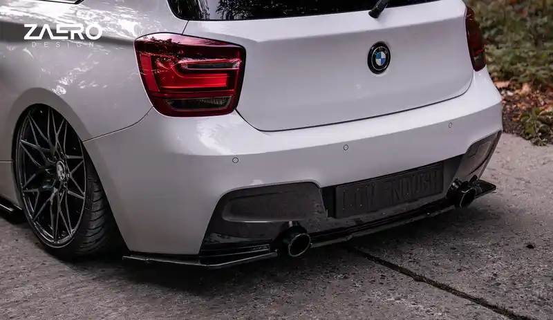 BMW M135i F20 Pre-LCI EVO-1 Gloss Black Rear Diffuser Splitters by ZAERO (2011-2015, F20 F21) - Image 3