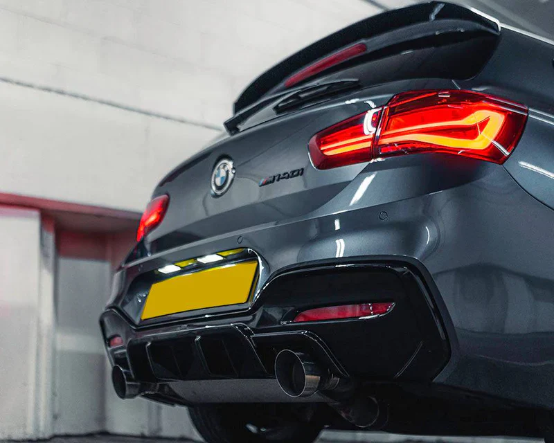 BMW M135I & M140I F20 F21 LCI EVO-1 GLOSS BLACK REAR DIFFUSER BY ZAERO (2015-2019) - Image 2