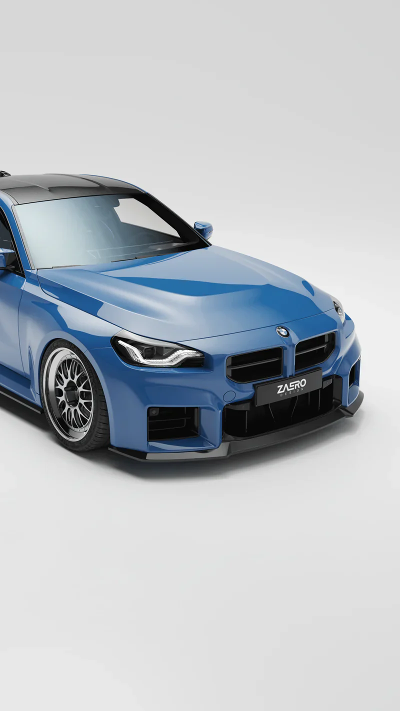 BMW M2 G87 EVO-S Gloss Black Front Lip by ZAERO (2023+) - Image 2