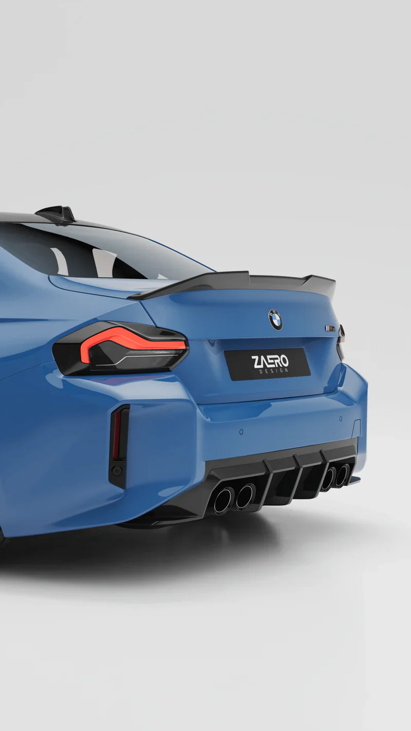 BMW M2 G87 EVO-S Gloss Black Rear Diffuser by ZAERO (2023+) - Image 2