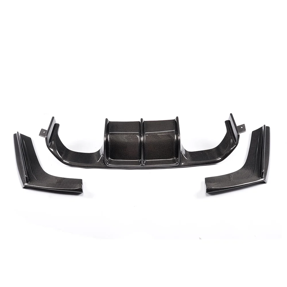 BMW M3 (F80) & M4 (F82 / F83) Carbon Fibre / Gloss Black Replacement Rear Diffuser With Spats (2014 TO 2018) - Image 5