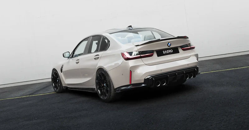 BMW M3 G80 G81 EVO-S Gloss Black Side Skirts by ZAERO (2021+) - Image 2