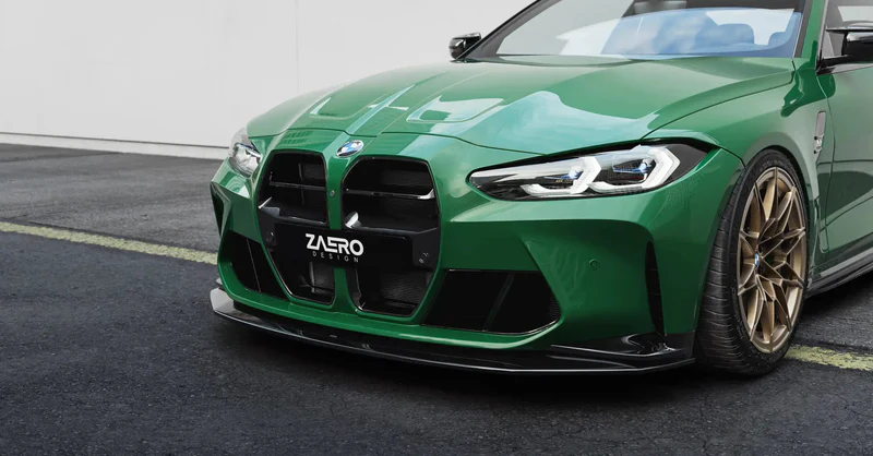 BMW M3 G80 G81 & M4 G82 G83 EVO-S Gloss Black Front Lip by ZAERO (2021+) - Image 2
