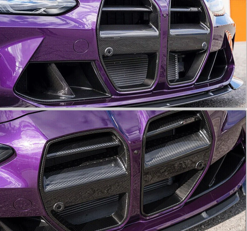 BMW M3 G80 / M4 G82 G83 Carbon Fibre Aero Front Kidney Grille Covers (2020+) - Image 4
