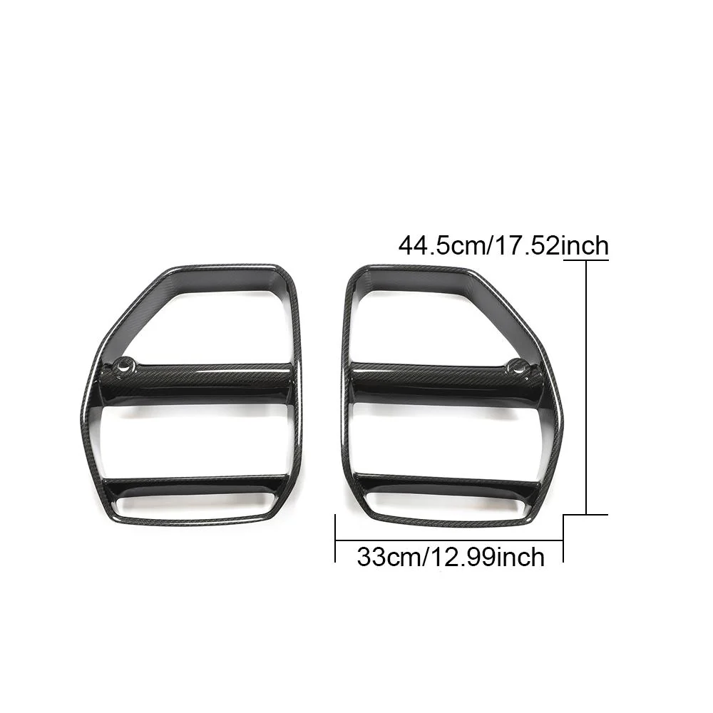 BMW M3 G80 / M4 G82 G83 Carbon Fibre Aero Front Kidney Grille Covers (2020+) - Image 6