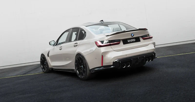 BMW M3 G80 Saloon & 3 Series G20 EVO-S Gloss Black Rear Spoiler Lip by ZAERO (2021+) - Image 2