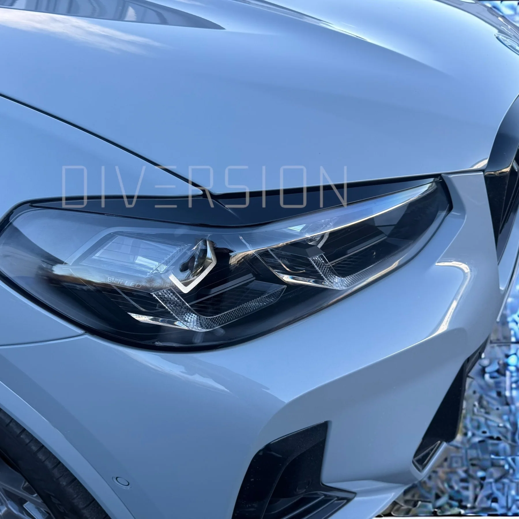 BMW X3 G01 LCI Headlight Eyebrows Gloss Black (2021 - 2025 Models) - Image 3