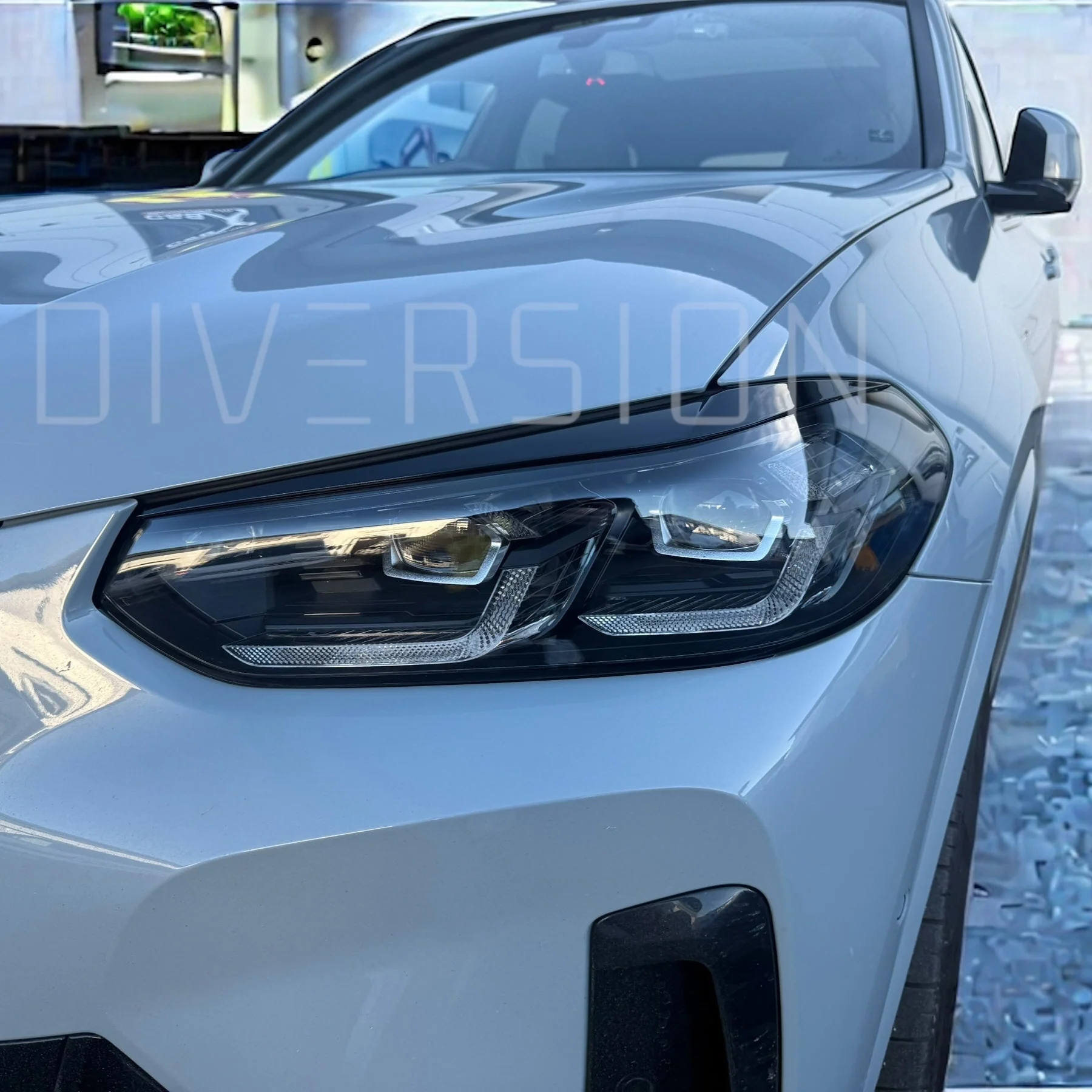 BMW X3 G01 LCI Headlight Eyebrows Gloss Black (2021 - 2025 Models) - Image 4