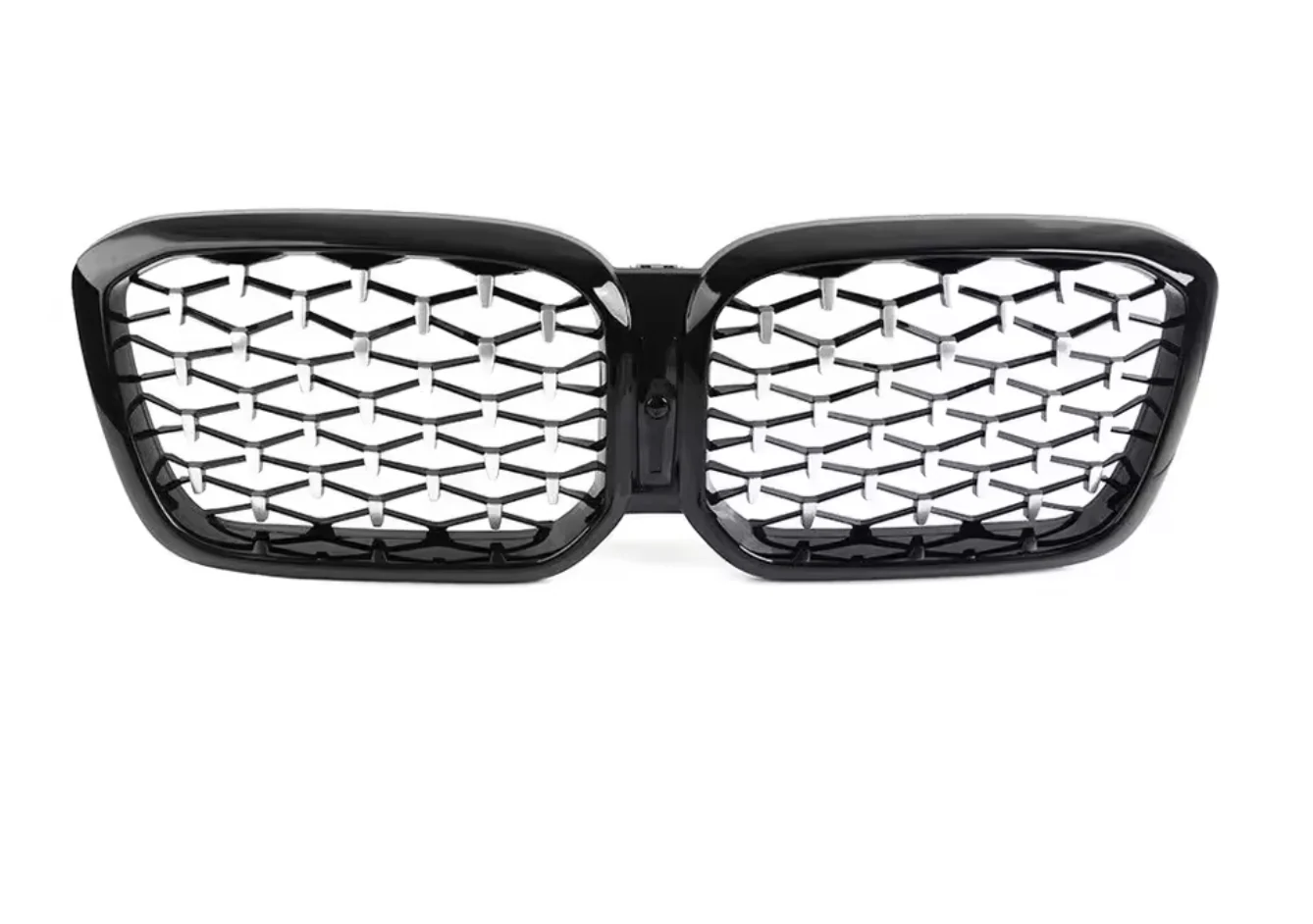 BMW X3 G01 / X4 G02 LCI Gloss Black/Chrome Diamond Front Kidney Grille Kit (2021 - Present)