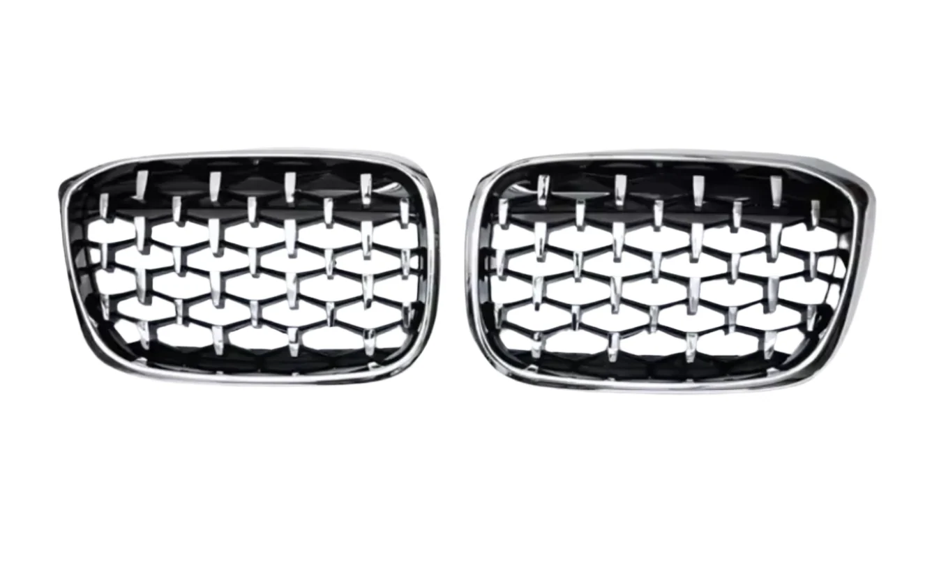 BMW X3 G01 / X4 G02 PRE-LCI Chrome Diamond Front Kidney Grille Kit (2017 - 2020)