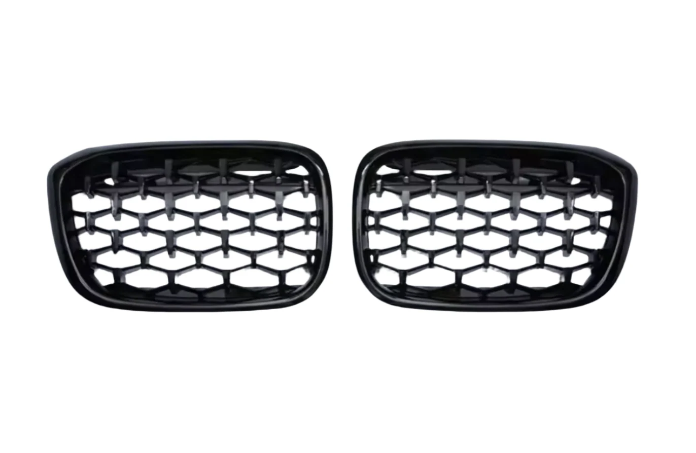 BMW X3 G01 / X4 G02 PRE-LCI Gloss Black Diamond Front Kidney Grille Kit (2017 - 2020)