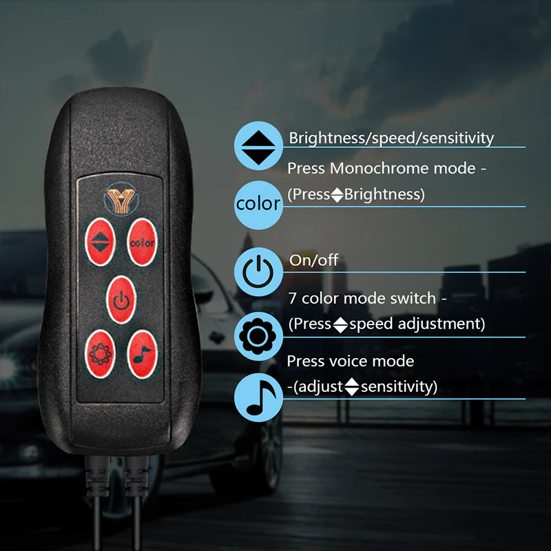 Interior Ambient Mood Lighting Kit 7 Colour USB Powered & App Controlled (All Cars) - Image 3