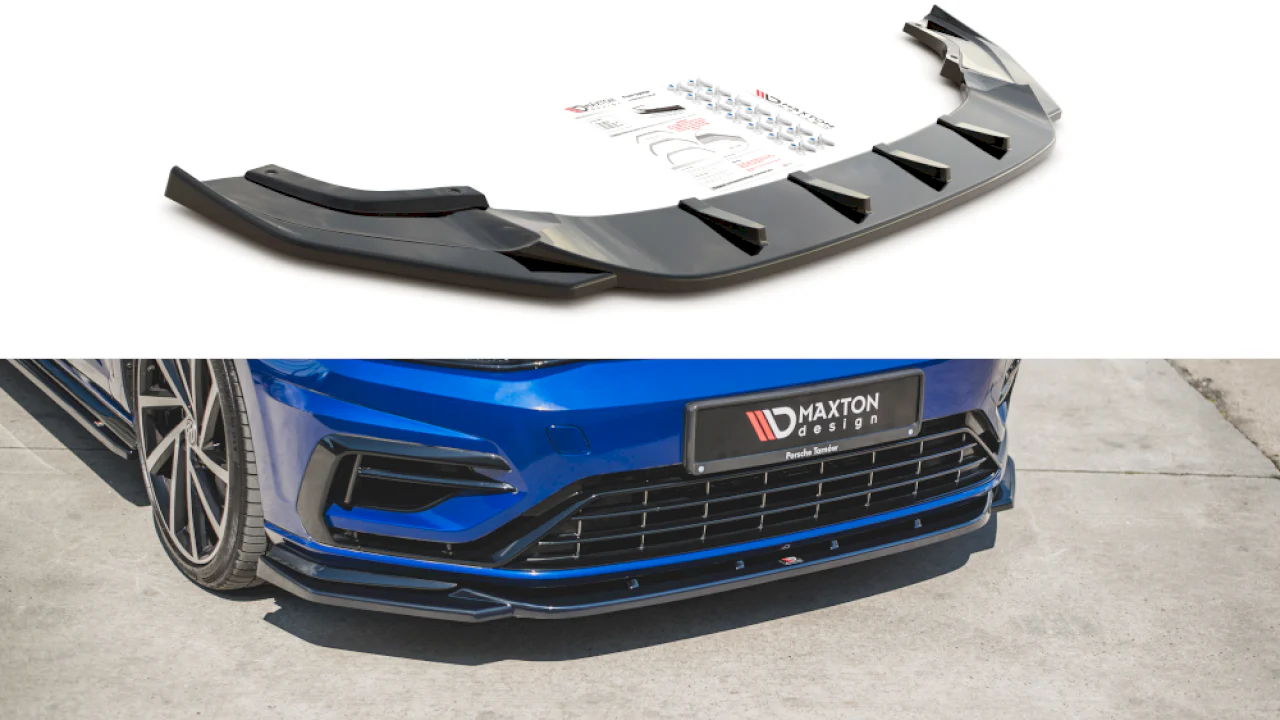 *CLEARANCE* Maxton Design Front Splitter V.9 for Volkswagen Golf MK7.5 R (2017-2019)