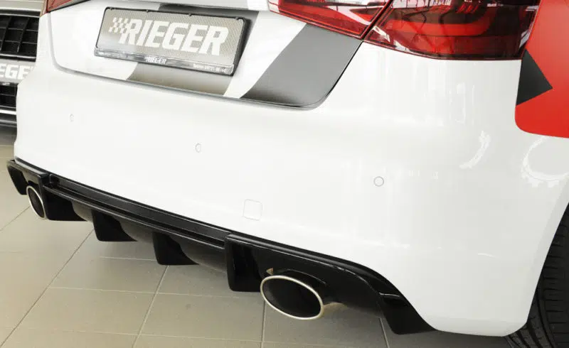 **CLEARANCE** Rieger Audi S3 (8V) Hatchback Rear Diffuser – Pre-Facelift (2012-16) - Image 2