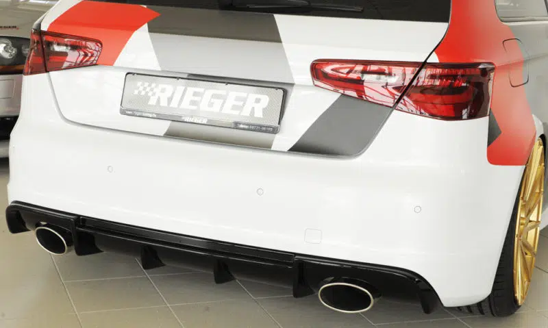 **CLEARANCE** Rieger Audi S3 (8V) Hatchback Rear Diffuser – Pre-Facelift (2012-16) - Image 3