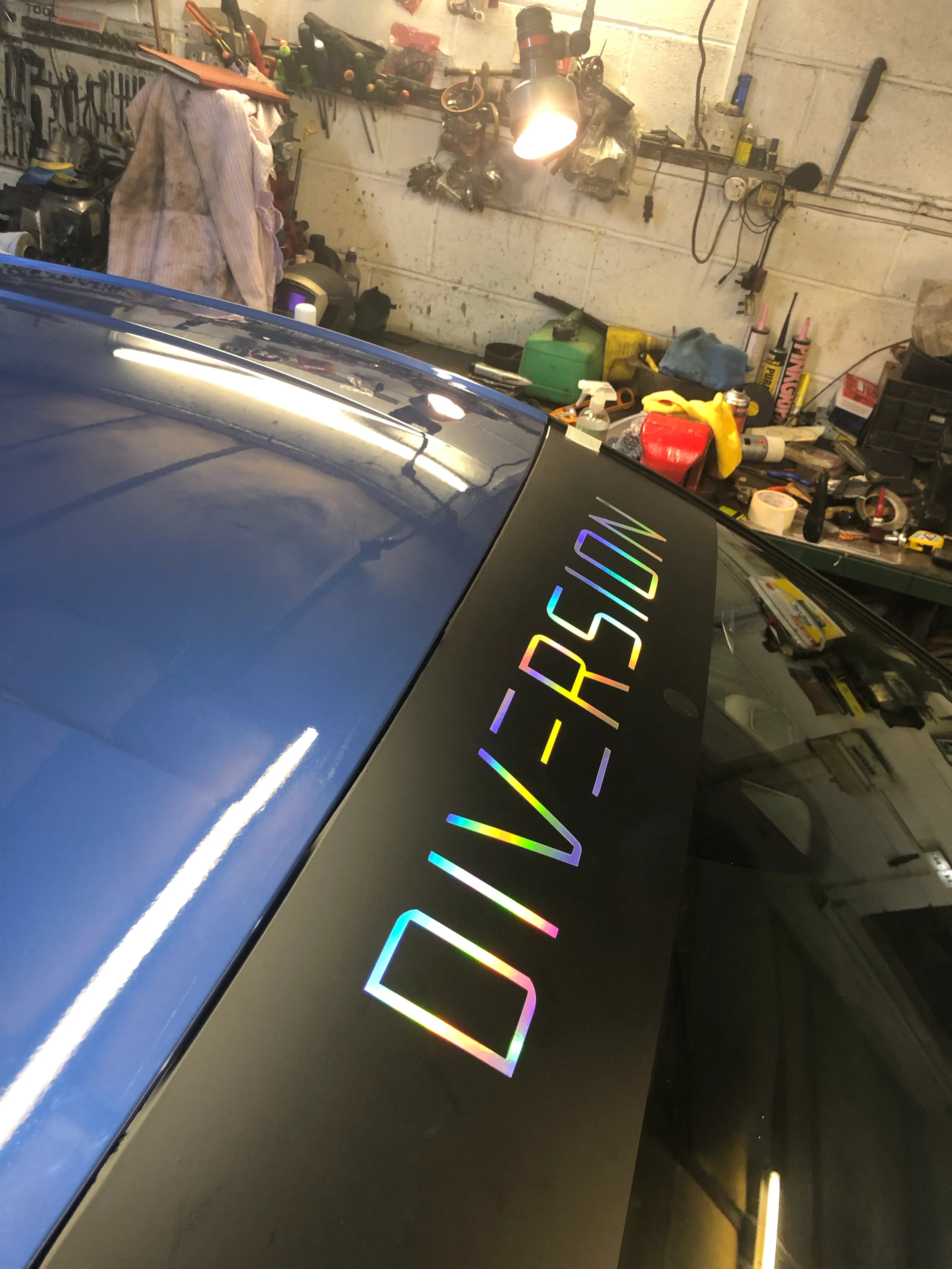 DIVERSION Sun Strip / Window Banner (OIL SLICK/MULTICOLOURED) - Image 3