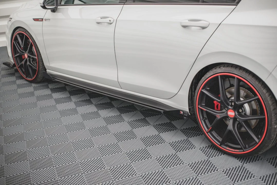 Maxton Design Racing Durability Side Skirts (+Flaps) for Volkswagen Golf MK8 GTI / GTI Clubsport (2020+) - Image 2