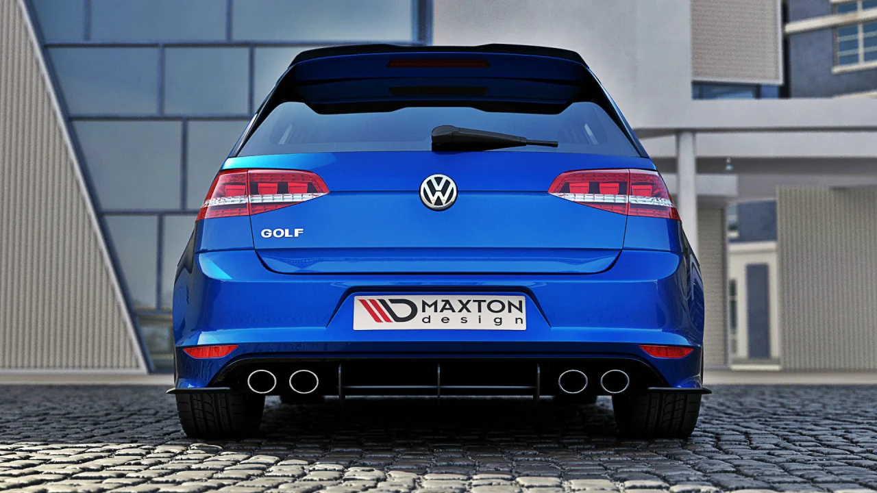 Maxton Design Rear Diffuser & Rear Side Splitters/Spats for Volkswagen Golf MK7 R (Hatchback 2013-2016) - Image 2
