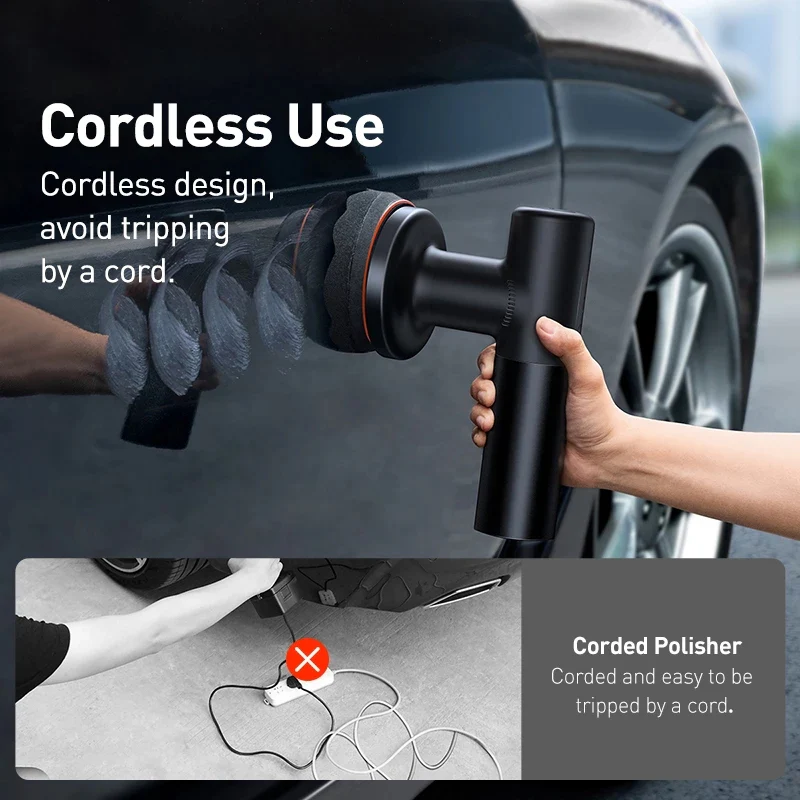 DAS Automotive - Cordless Machine Polisher 4000mAh Lithium-Ion Battery (Foam Pads Included) - Image 4