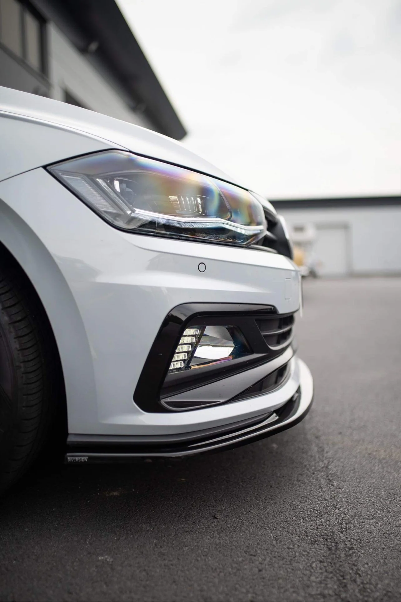 DAS Automotive - Front Splitter V.1 for Volkswagen Polo AW GTI/R-Line Gloss Black (2018+) - Image 3